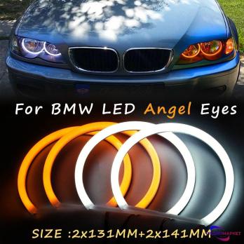 Ангельские глазки BMW E46 cotton (2 x 146 + 2 x 131 мм)