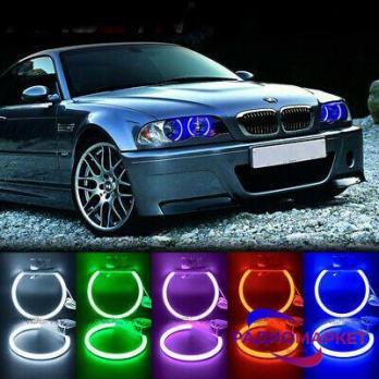 Ангельские глазки BMW E46 RGB LED (2 x 146 + 2 x 131 мм)