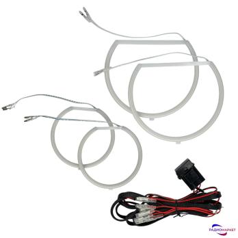 Ангельские глазки BMW E53 cotton (полукольца 2 x 160 + 2 x 127 мм)