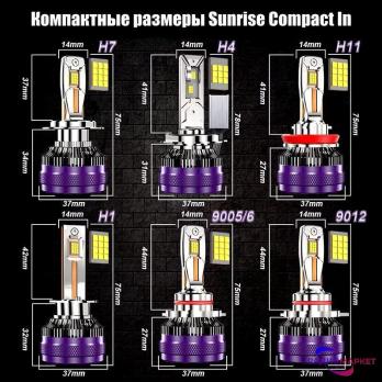 Светодиодные лампы головного света Sunrise Compact IN D2S/D2R