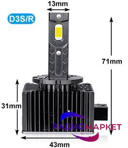 Светодиодные лампы головного света SunRise HID to LED D3S/D3R