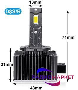 Светодиодные лампы головного света SunRise HID to LED D8S