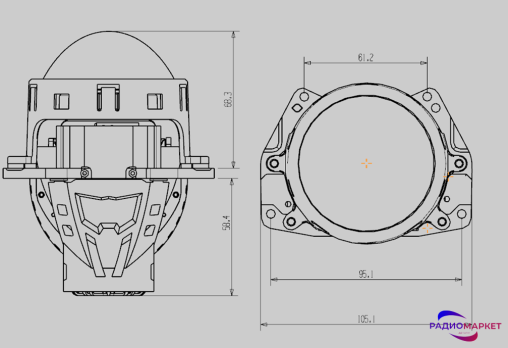Bi-LED модуль 3.0″ SunRise F55