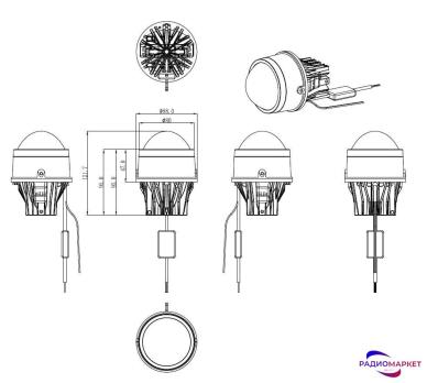 ПТФ Bi-led 3.0″ SunRise FOG S1 (штатная)