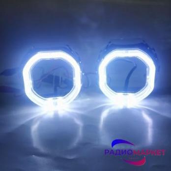 Маска для линзы 2.5″ Квадратная с LED (COB) подсветкой по всему периметру 029