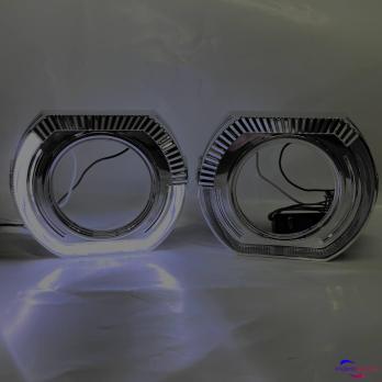 Маска для линзы 3.0" Ходовый огонь+поворот "BMW" Sport LED