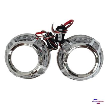 Маска для линзы черная 3.0″ "Panamera-2” с LED (COB) подсветкой 059
