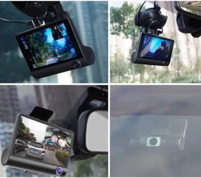 Видеорегистратор LONGLIFE, LCD 4.0", Full HD, 30 к/с, ТРИ камеры